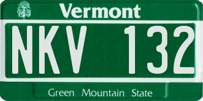 VT license plate NKV132