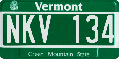 VT license plate NKV134