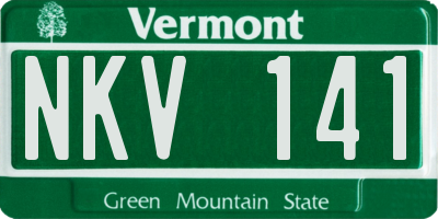 VT license plate NKV141