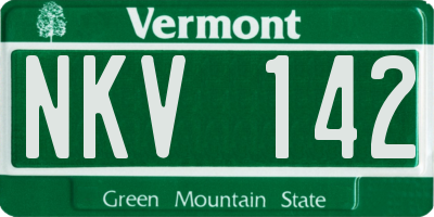 VT license plate NKV142