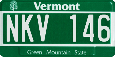 VT license plate NKV146