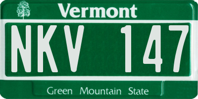 VT license plate NKV147