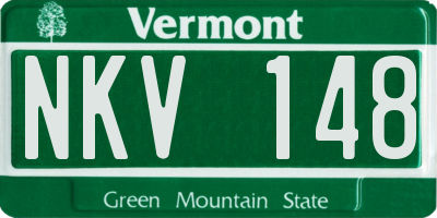 VT license plate NKV148