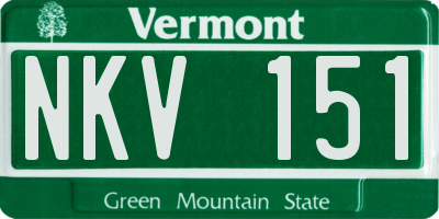 VT license plate NKV151