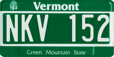 VT license plate NKV152