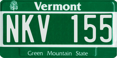 VT license plate NKV155