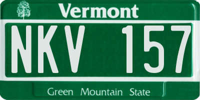 VT license plate NKV157