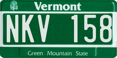 VT license plate NKV158