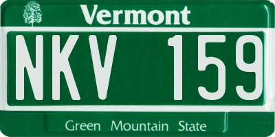 VT license plate NKV159