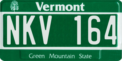 VT license plate NKV164