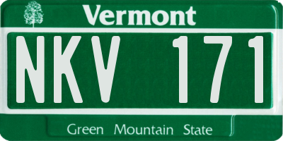 VT license plate NKV171