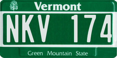 VT license plate NKV174