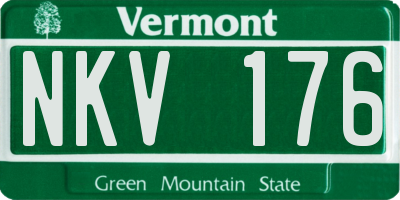VT license plate NKV176