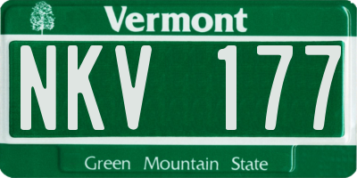 VT license plate NKV177