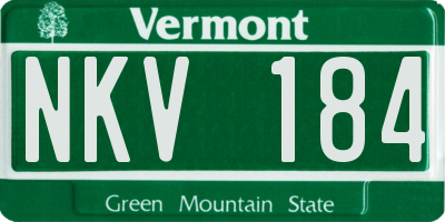 VT license plate NKV184