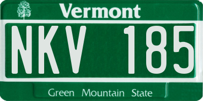 VT license plate NKV185