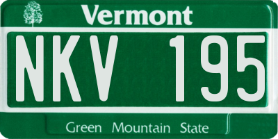 VT license plate NKV195