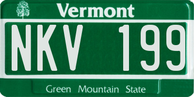 VT license plate NKV199