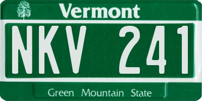 VT license plate NKV241