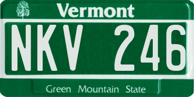 VT license plate NKV246