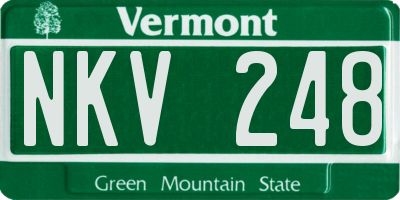 VT license plate NKV248