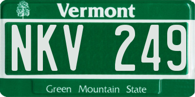 VT license plate NKV249