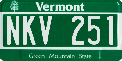 VT license plate NKV251