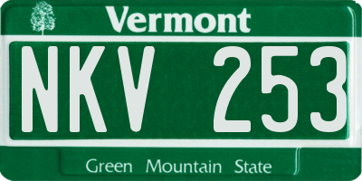 VT license plate NKV253