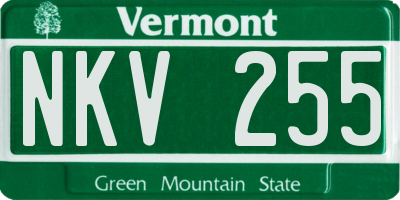 VT license plate NKV255
