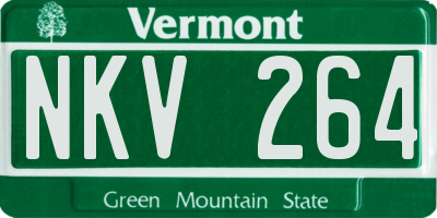 VT license plate NKV264