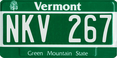 VT license plate NKV267