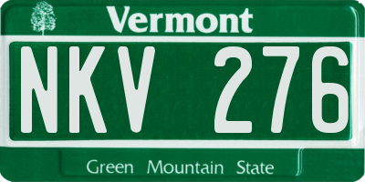 VT license plate NKV276
