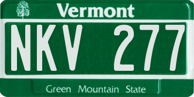 VT license plate NKV277