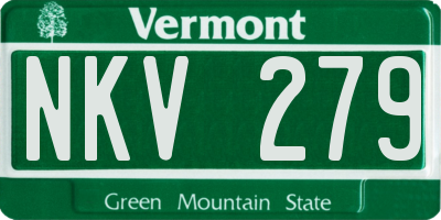 VT license plate NKV279