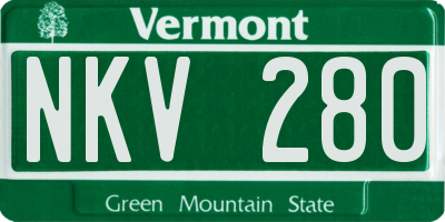 VT license plate NKV280