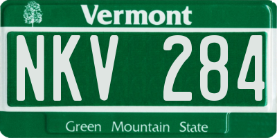 VT license plate NKV284