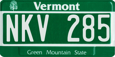 VT license plate NKV285