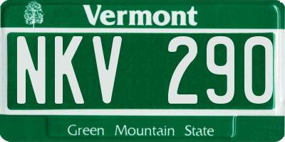 VT license plate NKV290
