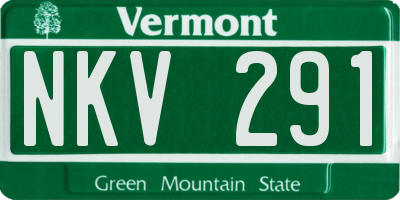 VT license plate NKV291