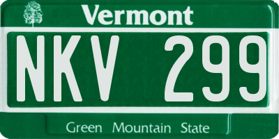 VT license plate NKV299