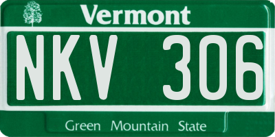 VT license plate NKV306