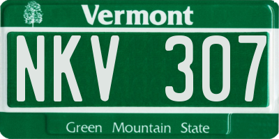 VT license plate NKV307
