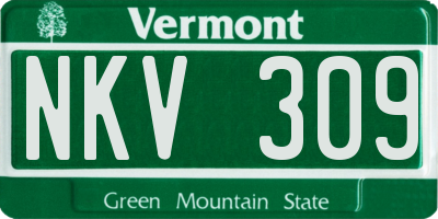 VT license plate NKV309