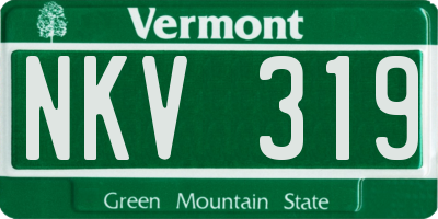 VT license plate NKV319