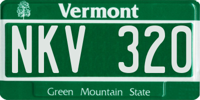 VT license plate NKV320