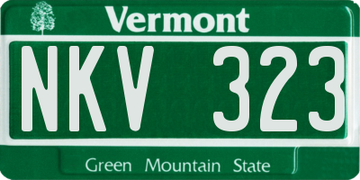 VT license plate NKV323