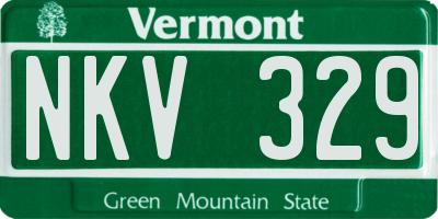 VT license plate NKV329