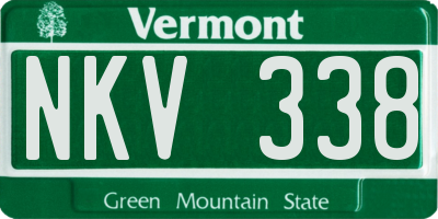 VT license plate NKV338