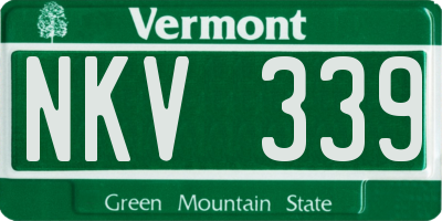 VT license plate NKV339