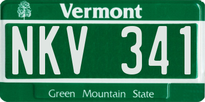 VT license plate NKV341
